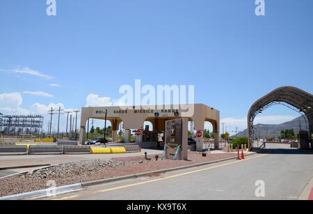 entrance to white sands missile range new mexico USA Stock Photo