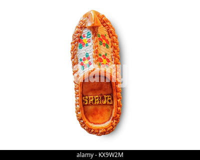 Serbia souvenir refrigerator magnet isolated on white background Stock Photo