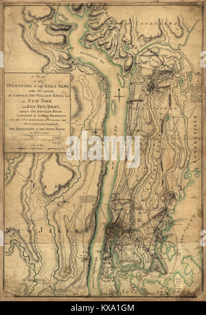 Plan of operations of British Army, 12 October - 28 November 1776 Stock Photo