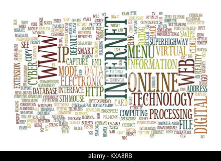 Web and internet related words designed in different sizes and ...