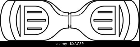 Hoverboard top view icon, outline style Stock Vector