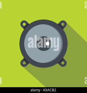 Frontal audio speaker icon, flat style Stock Vector