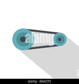 Mechanic belt icon, flat style Stock Vector