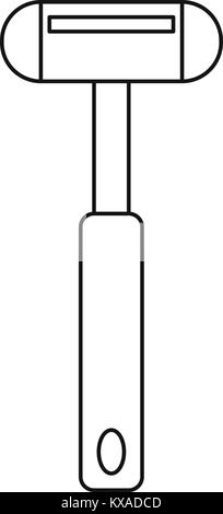 Reflex hammer icon, outline style Stock Vector
