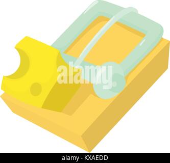 Mousetrap icon, cartoon style Stock Vector