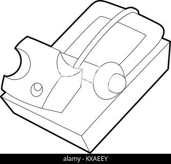 Mousetrap icon, outline style Stock Vector