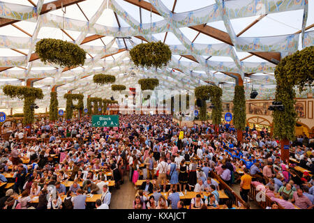 Germany, Bavaria, Munich, Oktoberfest, Hofbrauhaus Beer Tent Stock ...