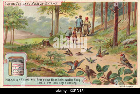 Liebigbild Seriennummer 329 Sanguinettinummer 479 Märchen-Sagen-Fabeln Jahrgang 1896 Hänsel und Gretel (3) Stock Photo