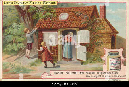 Liebigbild Seriennummer 329 Sanguinettinummer 479 Märchen-Sagen-Fabeln Jahrgang 1896 Hänsel und Gretel (4) Stock Photo