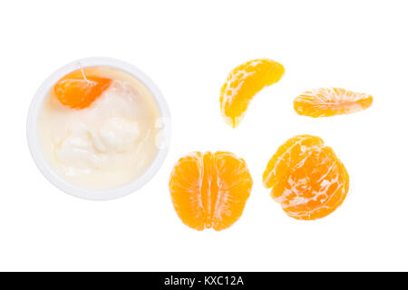 Yoghurts with various fillings Stock Photo