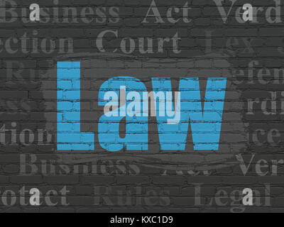 Law concept: Law on wall background Stock Photo