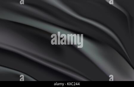 Background of black fabric Stock Vector