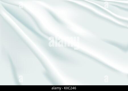 Background of white flowing fabric Stock Vector