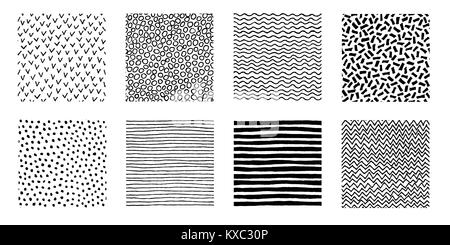 Hand Drawn Patterns Doodle Design Stock Vector