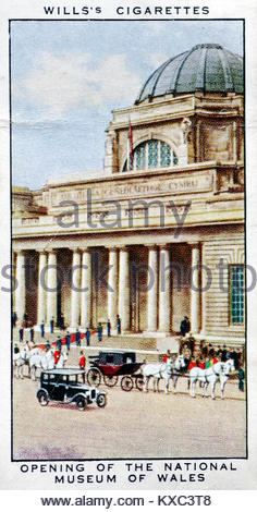 The Reign of King George V - opening of the National museum of Wales 1927 Stock Photo