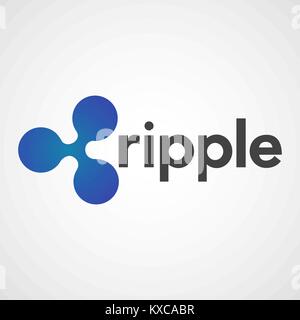 Simple Ripple Crypto Money Symbol, Vector Icon and Eps File Stock Vector