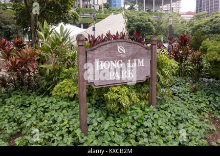 Hong Lim Park, Singapore's first public garden and location of Speakers Corner.Singapore Stock Photo