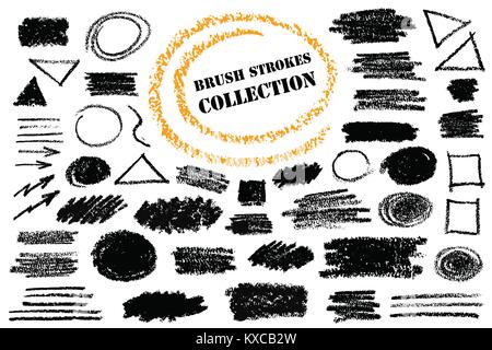 Hand Drawn Pencil Shapes Stock Vector