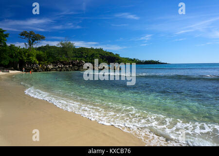 A secluded beach on Mahe Seychelles Stock Photo