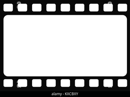 The seamless horizontal blank traditional retro film frame template background Stock Vector