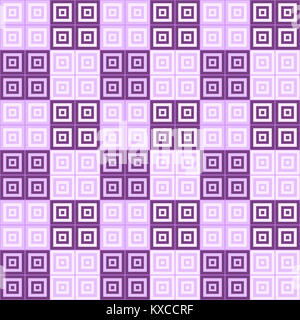 purple and pink squares inside squares cube pattern background wallpaper Stock Photo