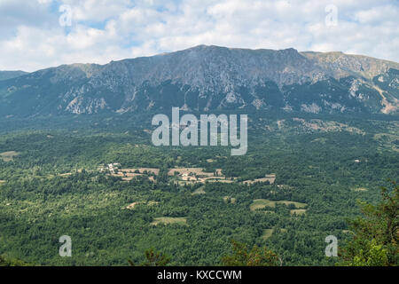 Mountain landscape from Caramanico Terme (Pescara, Abruzzi, Italy) at summer Stock Photo