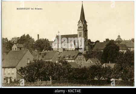 21378-Hohnstädt-1919-Blick auf Hohnstädt, Kirche-Brück & Sohn Kunstverlag Stock Photo