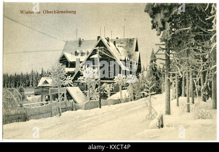21386-Oberbärenburg-1919-Winter in Oberbärenburg, Berghotel Friedrichshöhe-Brück & Sohn Kunstverlag Stock Photo
