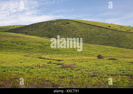 Quail Hill scenic trail loop hiking in Irvine Orange County California Stock Photo