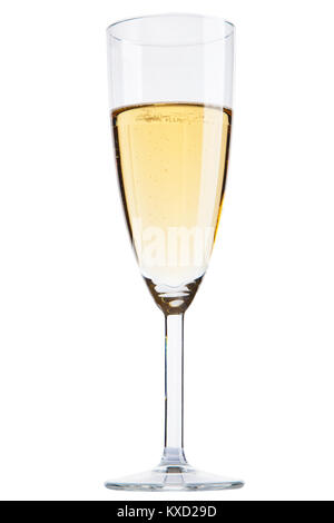 Champagne glass on white background Stock Photo