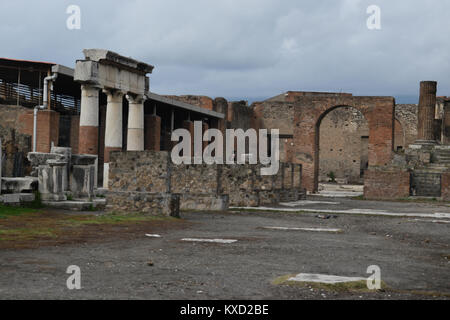 Honorary Arch in the Forum, Ruins of Pompeii, November 25, 2017 Stock Photo