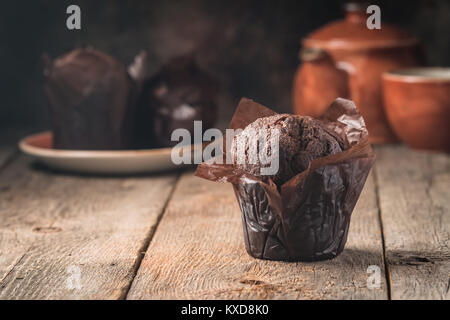 Homemade chocolate muffin Stock Photo
