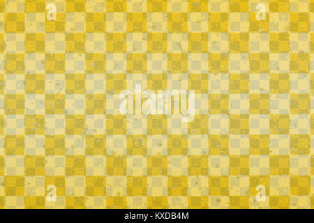 Japanese gold checkered pattern paper texture abstract Stock Photo