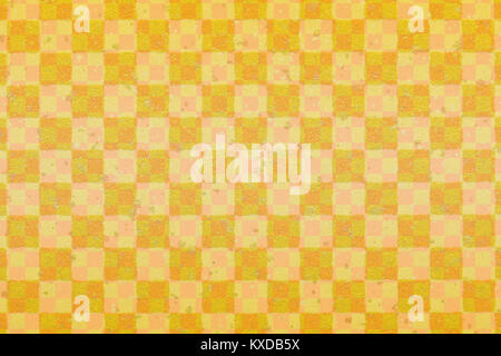 Japanese gold checkered pattern paper texture abstract Stock Photo