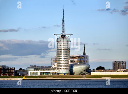 Klimahaus 8° East and Atlantic Hotel Sail City,Bremerhaven,Bremen,Germany Stock Photo