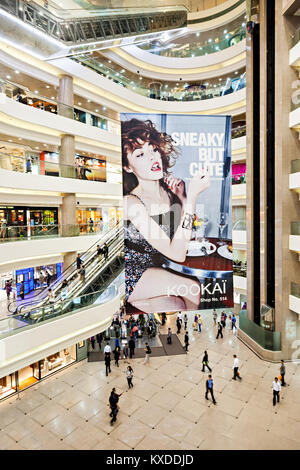 HONG KONG - MARCH 19: Times Square interior on March, 19, 2013. Time Square mall is a very popular shopping place in Hong Kong. Stock Photo