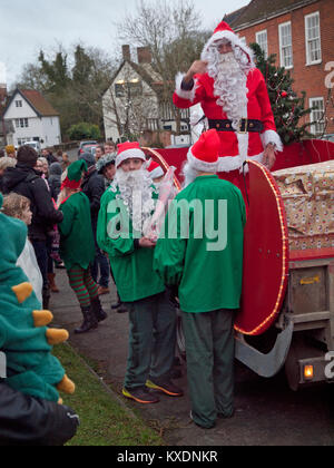 Christmas in the small Suffolk village of Hoxne Stock Photo