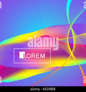 Colorful fluid waves with gradients. Futuristic trendy design. Modern vector template for your design Stock Vector