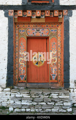 The Jakar dzong in Jakar (Bhutan). Stock Photo