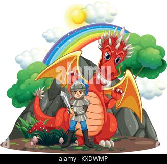 Knight with sword clipart, drawing illustration vector Stock Vector ...