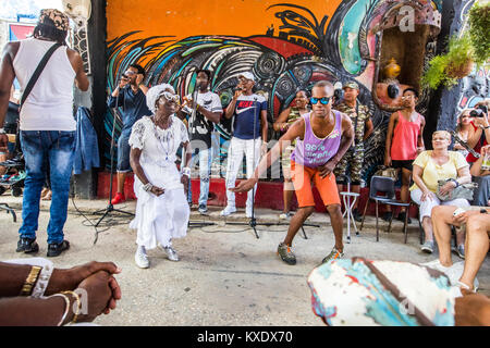 Rumba, Pena Cultural AfroCubana, Callejon de Hamel,  Havana, Cuba Stock Photo