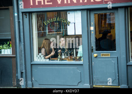 Locals eating at The Vintage Kitchen restaurant, Dublin Ireland Stock ...