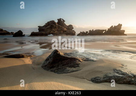 A beautiful sunset captured on the coast of Africa Stock Photo