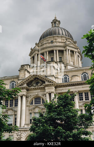 Port of Liverpool Building formally known as the Mersey Docks and Harbour Board Building. An Edwardian Baroque building at Pier Head, Liverpool UK. Stock Photo