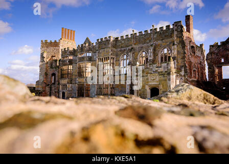 Cowdray castle ruins in Cowdray Park in Midhurst, West Sussex. Stock Photo