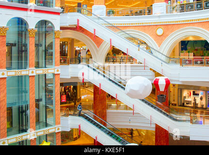 SHANGHAI, CHINA - DECEMBER 28, 2016: Global Harbor  is a large shopping mall in Shanghai, China. It has a floor area of 480,000 square meters. Stock Photo