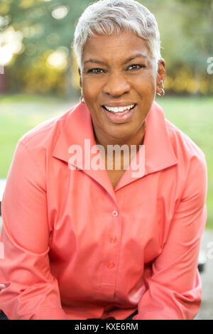 Mature African American woman. Stock Photo