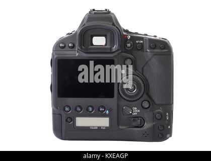 Digital camera with big screen back side view isolated Stock Photo - Alamy