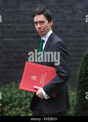 Rory Stewart MP arriving in Downing Street, London, as Theresa May continues her Cabinet reshuffle. Stock Photo