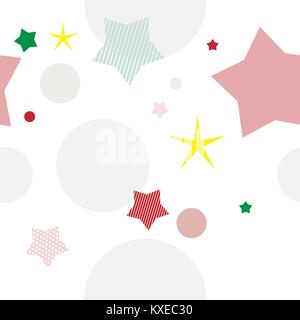 Space background with stars and planets on a white background. Vector illustration Stock Vector